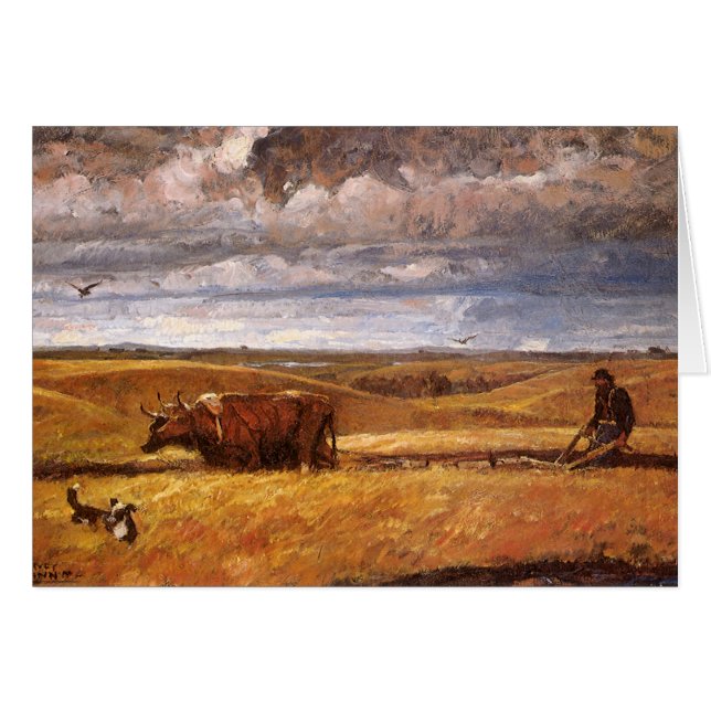 Buffalo Bones Plowinz von Harvey Thomas Dunn (Vorderseite (Horizontal))