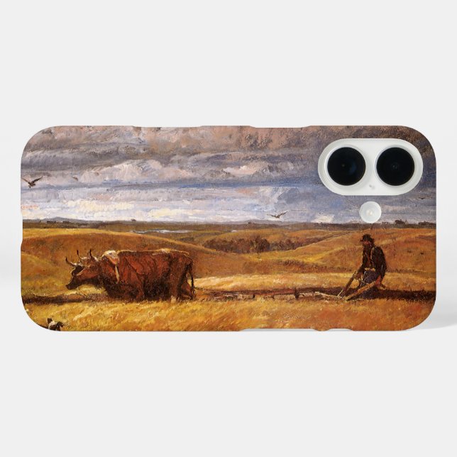 Buffalo Bones Plowinz von Harvey Thomas Dunn Case-Mate iPhone Hülle (Rückseite (Horizontal))