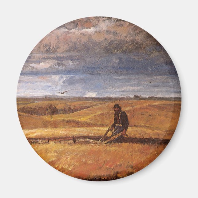 Buffalo Bones Plowinz von Harvey Thomas Dunn Magnet (Vorne)