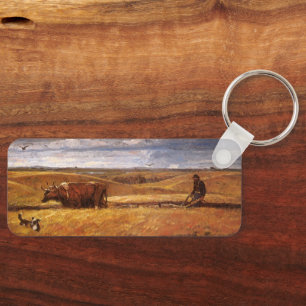 Buffalo Bones von Harvey Thomas Dunn untergepflügt Schlüsselanhänger