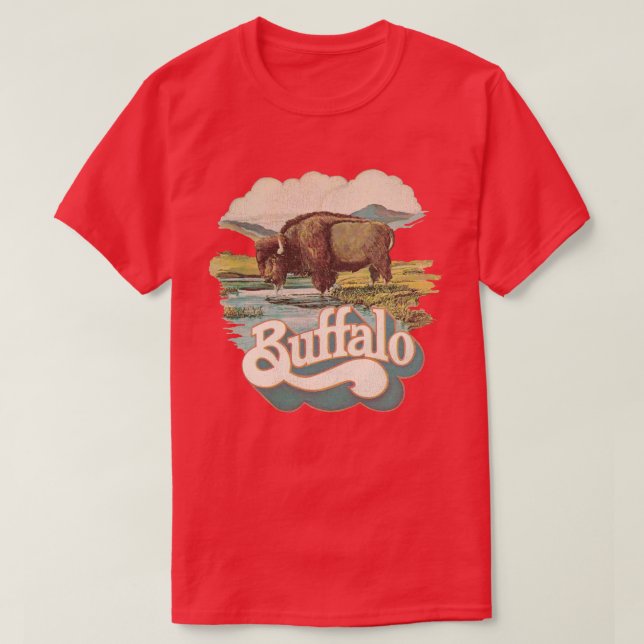Buffalo Brewing Co Beer Retro Defunktional Breweri T-Shirt (Design vorne)