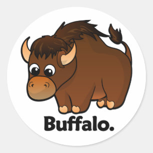 Buffalo Buffalo. Runder Aufkleber