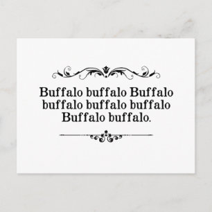Buffalo Buffalo Sentence Postkarte