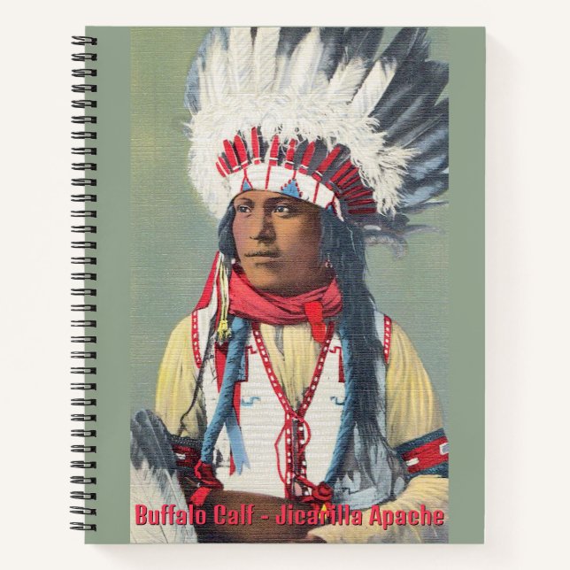Buffalo Calf Native American Notizbuch (Vorderseite)