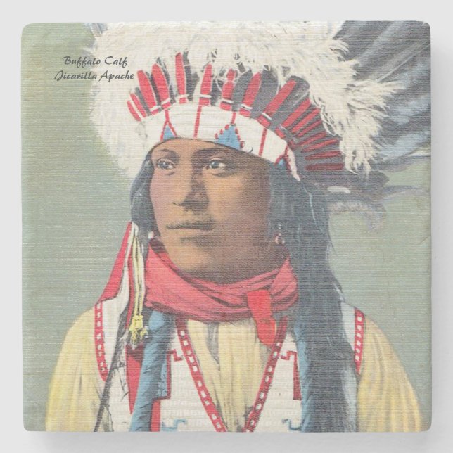 Buffalo Calf Steinuntersetzer (Vorderseite)