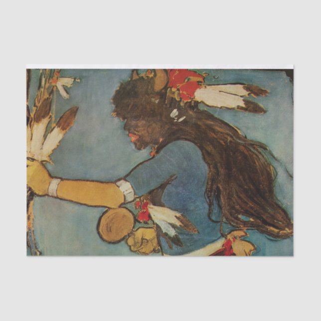 “Buffalo Dancer” Western Art by Gerald Cassidy Seidenpapier (Vorderseite)