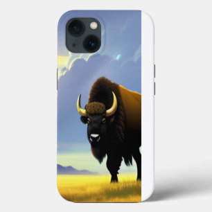 Buffalo Fields iPhone 13 Pro Slim Fit Case, Glänze Hülle