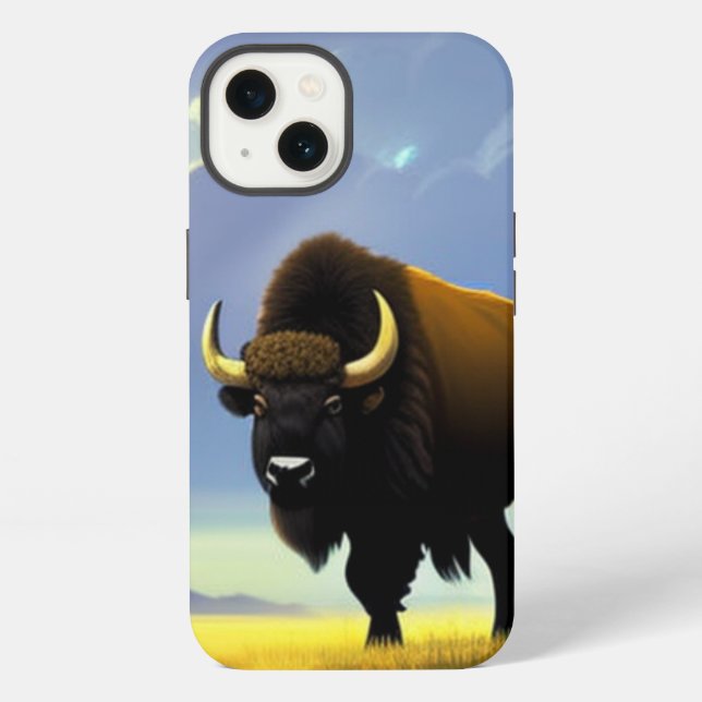 Buffalo Fields iPhone 13 Pro Slim Fit Case, Glossy Hülle (Rückseite)