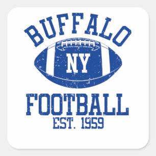 Buffalo Football Fan Geschenk Präsentation Idee Quadratischer Aufkleber