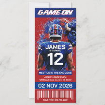 Buffalo Football Ticket Geburtstagseinladung