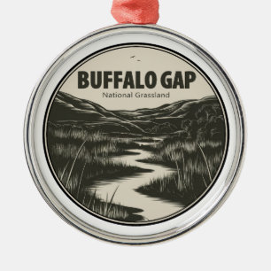 Buffalo Gap National Grassland Bach Ornament Aus Metall