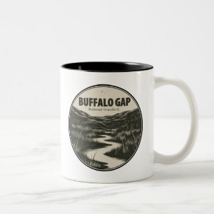 Buffalo Gap National Grassland Stream Zweifarbige Tasse