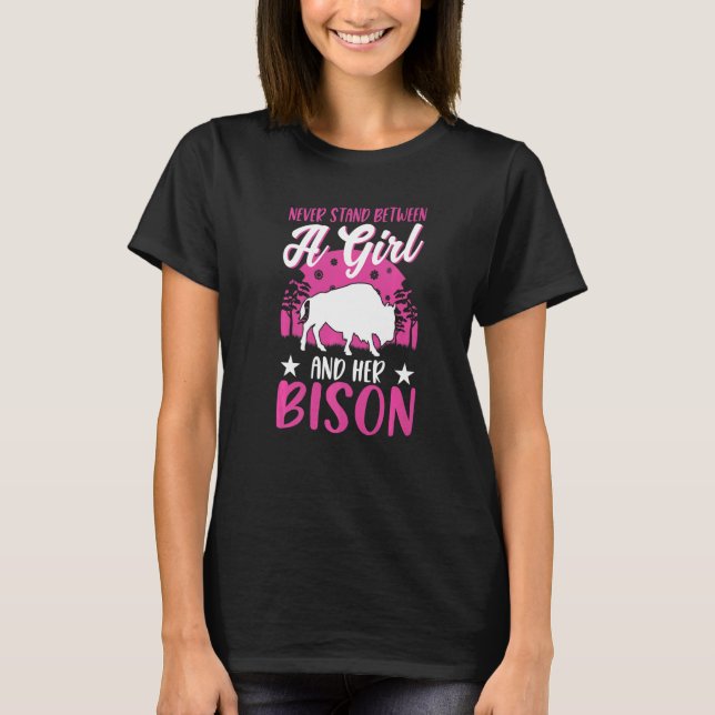 Buffalo Girl Bison Water Buffalo   T-Shirt (Vorderseite)