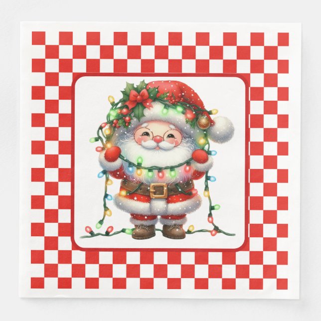Buffalo Gnome Christmas Serviette (Vorderseite)