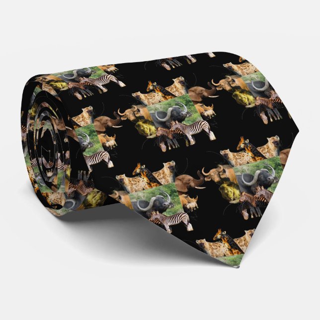 Buffalo Grass Wildlife Rahmen Neck Tie Krawatte (Gerollt)