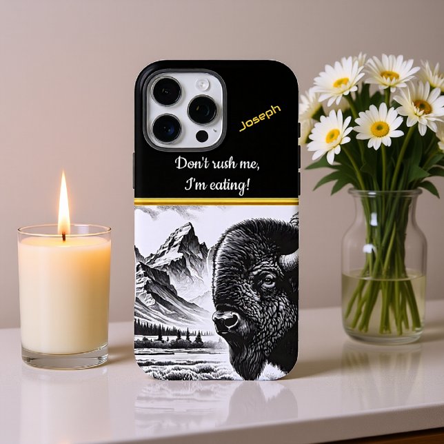 Buffalo Grazing by Rugged Mountains Case-Mate iPhone Hülle (Von Creator hochgeladen)