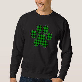 Buffalo Grün Kariert Welpen Pfote Passend Familie  Sweatshirt