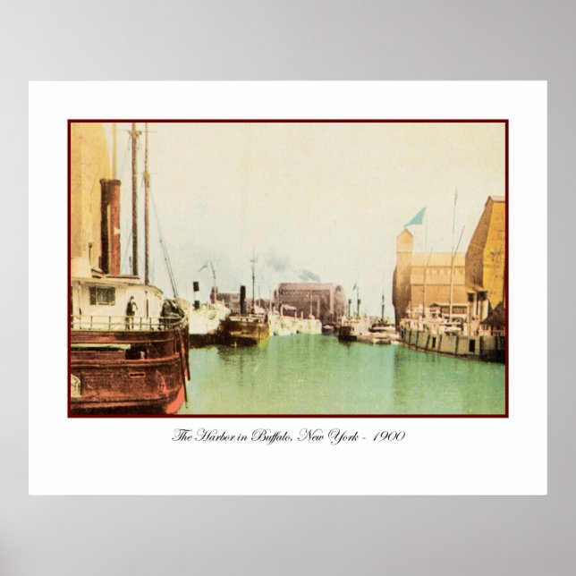 Buffalo Harbour Vintag Print Poster (Vorne)