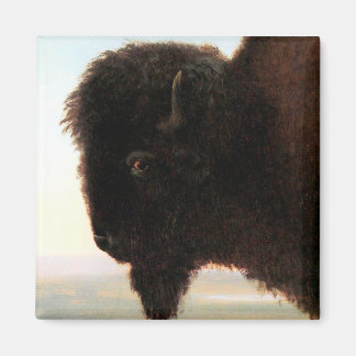 Buffalo Head Art Albert Bierstadt Bison Malerei Magnet