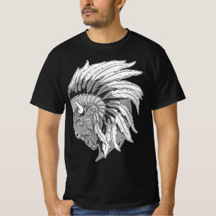 Buffalo Head mit indianischem T - Shirt