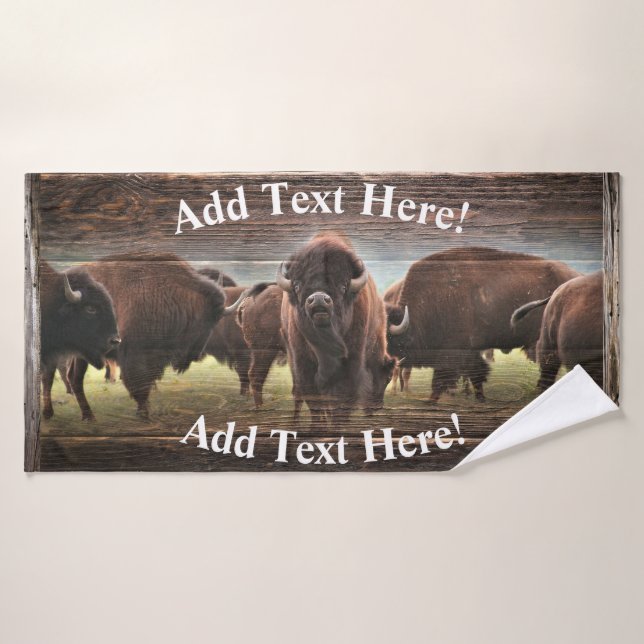 Buffalo Herd Badhandtuch Set (Badehandtuch)