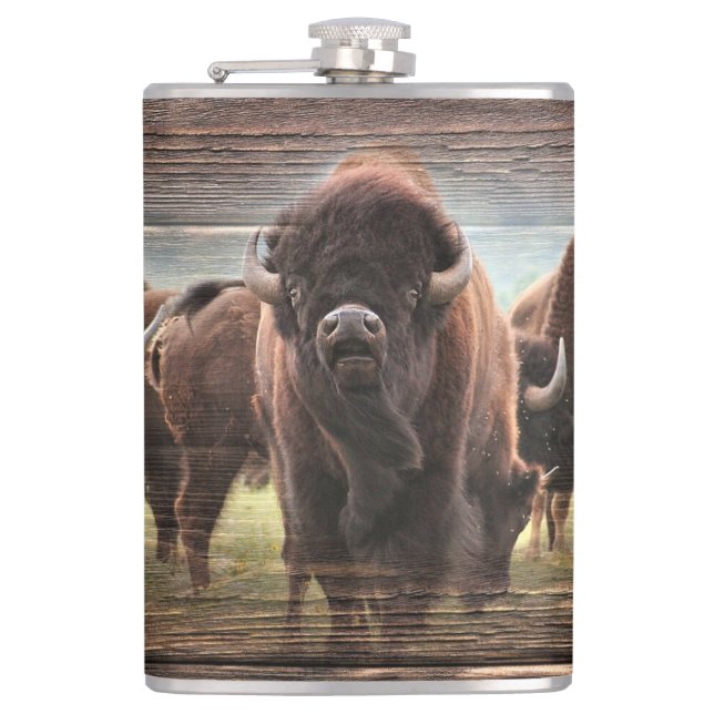 Buffalo Herd Flachmann (Vorderseite)