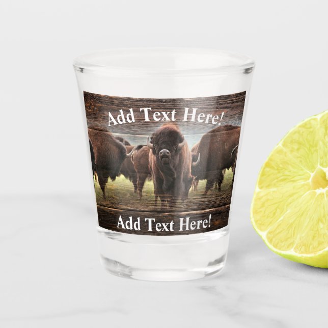 Buffalo Herd Schnapsglas (Vorderseite)