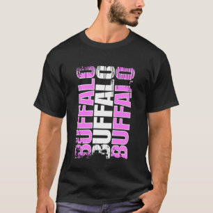 Buffalo Home City Pride Pink Grunge Buffalo Crew T-Shirt