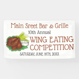 Buffalo Hot Chicken Wings Wing Eating Wettbewerb Banner