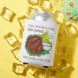 Buffalo Hot Chicken Wings Wing Eating Wettbewerb Dosenkühler