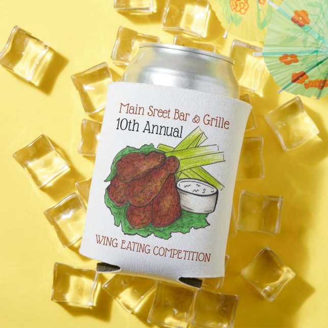Buffalo Hot Chicken Wings Wing Eating Wettbewerb Dosenkühler (In Situ Sommer)