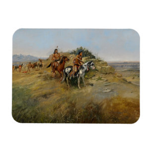 Buffalo Hunt, 1891 (Öl auf Leinwand) Magnet