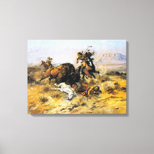 Buffalo Hunt Leinwanddruck