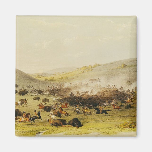 Buffalo Hunt, Surround, c.1832 Magnet (Vorne)
