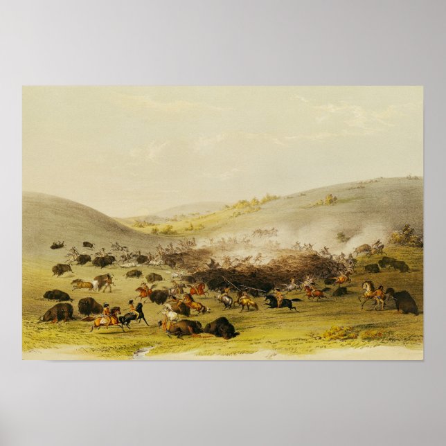 Buffalo Hunt, Surround, c.1832 Poster (Vorne)