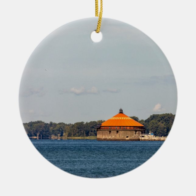 Buffalo Intake Crib Lighthouse Keramik Ornament (Vorne)