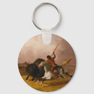Buffalo-Jagd auf die südwestliche Ebene - 1845 Schlüsselanhänger