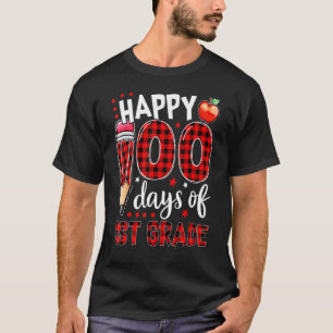 Buffalo Kariert 100 Tage erster Klasse 100 Tage T-Shirt