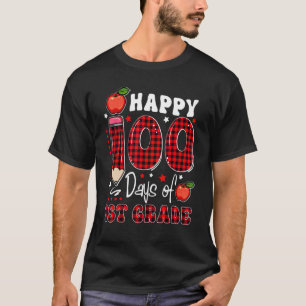 Buffalo Kariert 100 Tage erster Klasse 100 Tage T-Shirt