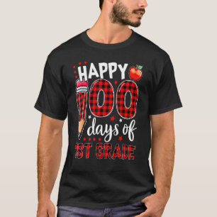 Buffalo Kariert 100 Tage erster Klasse 100 Tage T-Shirt
