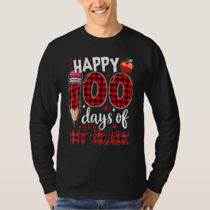 Buffalo Kariert 100 Tage erster Klasse 100 Tage T-Shirt
