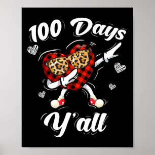 Buffalo Kariert 100 Tage Y'all of School Dabbing H Poster