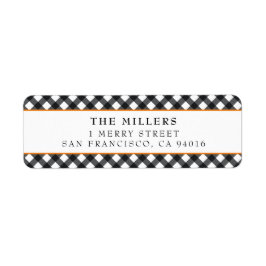 Buffalo Kariert Address Labels Weihnachtsfeiertage