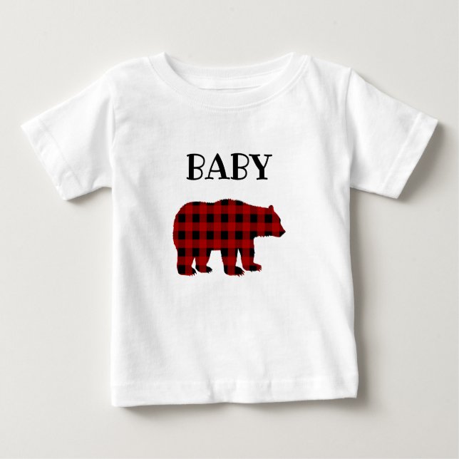 Buffalo Kariert Baby Bear T - Shirt (Vorderseite)