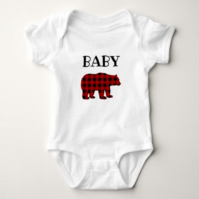 Buffalo Kariert Baby Bear T - Shirt (Vorderseite)