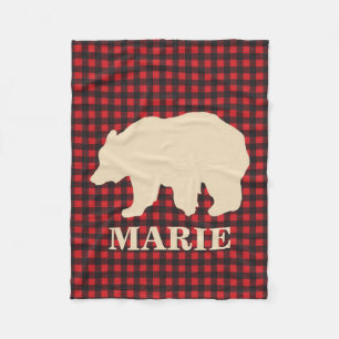 Buffalo kariert Bär personalisierte Decke