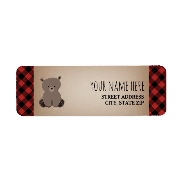 Buffalo Kariert Bear Baby Dusche (Vorne)