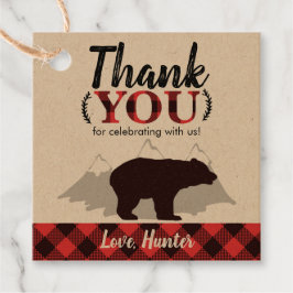 Buffalo Kariert Bear Lumberjack Geburtstag Geschenkanhänger