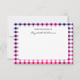 Buffalo Kariert Border Personalisiert Stationery N Dankeskarte