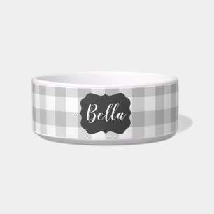 Buffalo Kariert Chalkboard Etikett Name der kleine Napf
